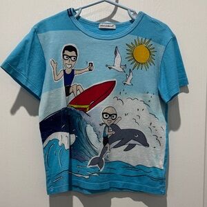 Dolce & Gabbana Light Blue Graphic Tee